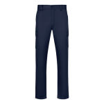Pantalone unisex in twill multitasche con vita elastica 190 g/m2 Velilla color blu mare