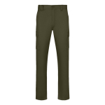 Pantalone unisex in twill multitasche con vita elastica 190 g/m2 Velilla color verde militare