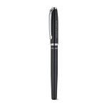 Set di scrittura premium con penna a sfera e roller a inchiostro blu color nero immagine con logo