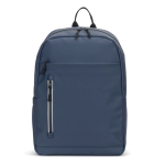 Zaino in pelle sintetica con cerniere impermeabili per PC 16” color blu