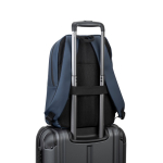 Zaino in pelle sintetica con cerniere impermeabili per PC 16” color blu sesta vista