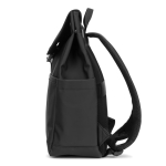 Zaino in similpelle con patta ideale per portatili da 16” color nero quarta vista