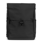 Zaino in similpelle con patta ideale per portatili da 16” color nero sesta vista