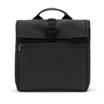 Borsa termica arrotolabile con chiusura regolabile in similpelle 7L color nero prima vista