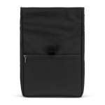 Borsa termica arrotolabile con chiusura regolabile in similpelle 7L color nero quarta vista