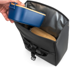 Borsa termica arrotolabile con chiusura regolabile in similpelle 7L color nero sesta vista