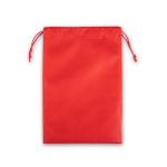 Zaino a coulisse grande in tessuto non tessuto con chiusura termosaldata 60 g/m² color rosso prima vista