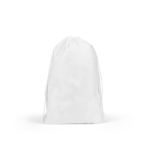 Zaino a coulisse grande in tessuto non tessuto con chiusura termosaldata 60 g/m² color bianco