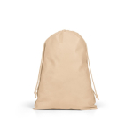 Zaino a coulisse grande in tessuto non tessuto con chiusura termosaldata 60 g/m² color marrone chiaro
