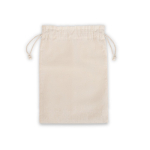 Zaino a coulisse grande in cotone con manici e chiusura 120 g/m² color naturale prima vista