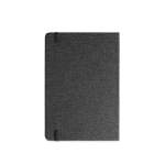 Quaderno A5 con copertina rigida in bambù e RPET con chiusura, pagine a righe color nero seconda vista