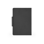 Set penna e blocco note A5 in similpelle, pagine a righe color nero seconda vista