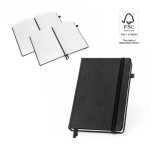Quaderno A5 a righe con pianificazione mensile e fascia elastica vari colori