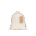 Etichetta in carta riciclata con cordoncino naturale 700 g/m² color naturale terza vista