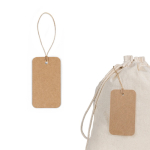 Etichetta in carta riciclata con cordoncino naturale 700 g/m² vari colori