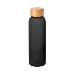 Set da ufficio con bottiglia in vetro 520ml, blocco A5 e penna a inchiostro blu color nero settima vista