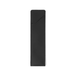 Astuccio per penna in pelle sintetica con chiusura sicura color nero prima vista