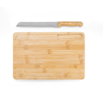 Tagliere in bambù scanalato per pane con coltello incluso color naturale prima vista