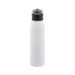 Borraccia sportiva in acciaio inox riciclato a parete singola 670 ml color bianco prima vista