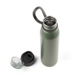 Borraccia sportiva in acciaio inox riciclato a parete singola 670 ml color verde militare quarta vista