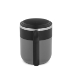 Tazza da viaggio a doppia parete con finitura opaca e base antiscivolo 400 ml color grigio seconda vista