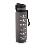 Borraccia in RPET gommata opaca con frasi motivazionali 1,06 ml color nero