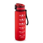 Borraccia in RPET gommata opaca con frasi motivazionali 1,06 ml color rosso
