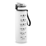 Borraccia in RPET gommata opaca con frasi motivazionali 1,06 ml color bianco