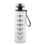 Borraccia in RPET gommata opaca con frasi motivazionali 1,06 ml color bianco prima vista