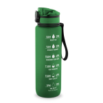 Borraccia in RPET gommata opaca con frasi motivazionali 1,06 ml color verde