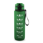 Borraccia in RPET gommata opaca con frasi motivazionali 1,06 ml color verde prima vista