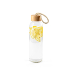 Bottiglia in vetro con tappo in bambù e manico in corda 520 ml color naturale prima vista