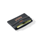 Portacarte con chiusura elastica e protezione RFID per 5 carte color nero immagine con logo 4
