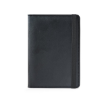 Portapassaporto in similpelle con protezione RFID e chiusura elastica color nero prima vista
