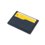 Portacarte con blocco RFID e finitura in pelle sintetica per 5 carte color blu terza vista