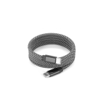 Cavo USB-C a USB-C magnetico intrecciato in poliestere 60W color nero