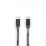 Cavo USB-C a USB-C magnetico intrecciato in poliestere 60W color nero prima vista