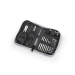 Set di attrezzi da 24 pezzi in acciaio al carbonio con borsa Oxford color nero