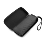 Mini ombrello compatto manuale a 5 sezioni con custodia in gomma Ø90 color nero terza vista