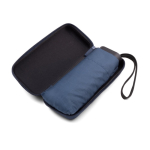 Mini ombrello compatto manuale a 5 sezioni con custodia in gomma Ø90 color blu terza vista