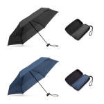 Mini ombrello compatto manuale a 5 sezioni con custodia in gomma Ø90 vari colori
