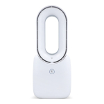 Ventilatore portatile senza pale con luce LED a 6 colori e 4 velocità color bianco seconda vista