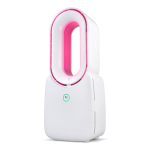 Ventilatore portatile senza pale con luce LED a 6 colori e 4 velocità color bianco quinta vista