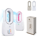Ventilatore portatile senza pale con luce LED a 6 colori e 4 velocità