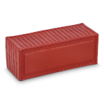 Antistress in schiuma PU a forma quadrata di container marittimo color rosso