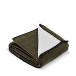 Coperta in microfibra di poliestere con sublimazione a colori 500 g/m² color verde oliva terza vista