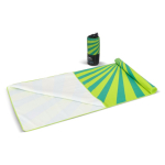 Telo mare in RPET con tecnologia ad asciugatura rapida 100x180cm color lime