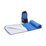 Asciugamano in RPET con tecnologia ad asciugatura rapida e sacca 40x80 cm color blu