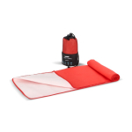 Asciugamano in RPET con tecnologia ad asciugatura rapida e sacca 40x80 cm color rosso