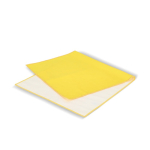 Asciugamano in RPET con tecnologia ad asciugatura rapida e sacca 40x80 cm color giallo terza vista